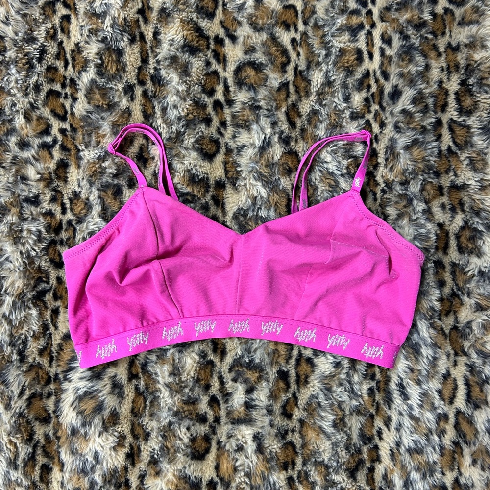 YITTY Vibrant Pink silver glitter sparkle Bralette